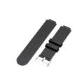 For Huami Amazfit Leather Watch Band(Black)