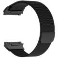 For FITBIT Ionic Milanese Watch Band, Large Size : 24X2.2cm(Black)