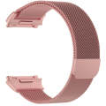 For FITBIT Ionic Milanese Watch Band, Large Size : 24X2.2cm(Rose Pink)