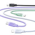 USAMS US-SJ568 6A Type-C / USB-C Fast Charing Data Cable with Light, Length: 1.2m(Purple)