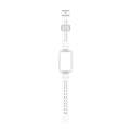 For Huawei Band 7 Integrated Transparent Silicone Watch Band(White)