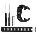 For Sunnto D4 / D4i Novo Diving Watch Silicone Watch Band with Extension Strap(Black)