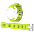 For Sunnto D4 / D4i Novo Diving Watch Silicone Watch Band with Extension Strap(Lime Green)