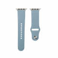 Nail Silver Buckle Leather Watch Band For Apple Watch Series 9&8&7 41mm / SE 3&SE 2&6&SE&5&4 40mm...
