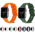 Plain Weave Silicone Watch Band For Apple Watch Series 9&8&7 41mm / SE 3&SE 2&6&SE&5&4 40mm / 3&2...