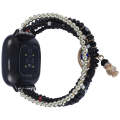 For Fitbit Versa 3 / Sense Eye Bead Chain Watch Band(Black)
