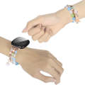 For Fitbit Versa 3 / Sense Round Bead Chain Watch Band(Pink)
