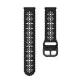 For Samsung Galaxy Watch4 20mm Plum Blossom Hollowed Silicone Watch Band(Black)