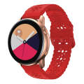 For Huawei Watch GT 3 Pro 22mm Plum Blossom Hollowed Silicone Watch Band(Red)