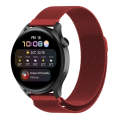 For Huawei Watch GT 3 Pro 46mm Milan Steel Watch Band(Dark Red)