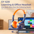 SOYTO SY-G30 Wired Noise Cancelling Ergonomic Gaming Headset, Interface:USB(Blue Orange)