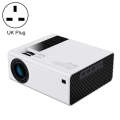 Y6 190ANSI 1024x600P LED Projector Support Screen Mirroring, UK Plug(White)