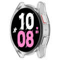 For Samsung Galaxy Watch 5 40 mm Half Coverage Hollowed PC Protective Case(Transparent White)