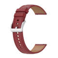 For Samsung Galaxy Watch 5 Pro 45mm Premium Leather Watch Band(Red)