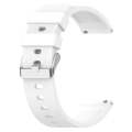 For Amazfit Bip 3 20mm Steps Style Silicone Watch Band(White)