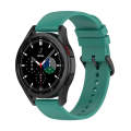 For Samsung Galaxy Watch 5 40mm 20mm Round Tail Silicone Watch Band(Pine Green)