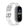 For Xiaomi Mi Band 5/6/7 Universal TPU Integrated Watch Band(Transparent White)