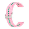 For Samsung Galaxy Watch 5 40mm 20mm Colorful Hole Silicone Watch Band(Pink)