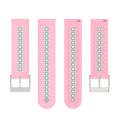 For Samsung Galaxy Watch 5 Pro 45mm 20mm Colorful Hole Silicone Watch Band(Pink)