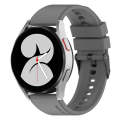 For Samsung Galaxy Watch 5 40mm 20mm Black Buckle Step Silicone Watch Band(Grey)
