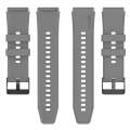For Samsung Galaxy Watch 5 40mm 20mm Black Buckle Step Silicone Watch Band(Grey)