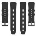 For Samsung Galaxy Watch 5 Pro 45mm 20mm Black Buckle Step Silicone Watch Band(Black)