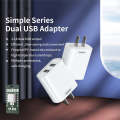 REMAX Jane Series RP-U35 2.1A Dual USB Port Charger, Specification:CN Plug(White)