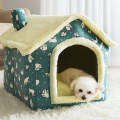 House Type Universal Removable and Washable Pet Dog Cat Bed Pet Supplies, Size:S(Green Bear House)