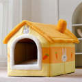House Type Universal Removable and Washable Pet Dog Cat Bed Pet Supplies, Size:M(Carrot Rabbit)