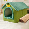 House Type Universal Removable and Washable Pet Dog Cat Bed Pet Supplies, Size:M(Green Dinosaur +...