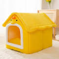 House Type Universal Removable and Washable Pet Dog Cat Bed Pet Supplies, Size:L(Yellow Chick)
