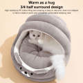 Semi-enclosed Cradle Pet Cat Bed Dog Kennel Pad Pet Supplies, Size:L(Pink Rabbit)