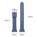 20mm Universal T-buckle Silicone Watch Band(Cloudy Grey)