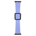 Black Square Buckle Silicone Watch Band For Apple Watch Series 9&8&7 41mm / SE 3&SE 2&6&SE&5&4 40...