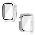 2 in 1 Screen Tempered Glass Film Protective Case For Apple Watch Series 6 / 5 / 4 / SE 44mm(White)