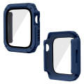2 in 1 Screen Tempered Glass Film Protective Case For Apple Watch Series 6 / 5 / 4 / SE 44mm(Midn...