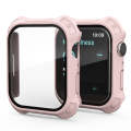 2 in 1 Frosted PC Frame + Screen Tempered Glass Film Protective Case For Apple Watch Series 9 / 8...