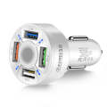 TE-094 4 in 1 Cigarette Lighter Conversion Plug Multi-function USB Car Fast Charger(White)