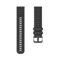 22mm Universal Wave Pockmark Texture Silicone Watch Band(Black)