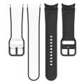 For Samsung Galaxy Watch5 40mm / 44mm Two-color Silicone Watch Band(White Black)