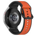 For Samsung Galaxy Watch5 40mm / 44mm Two-color Silicone Watch Band(Orange Black)