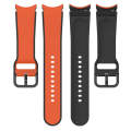 For Samsung Galaxy Watch5 40mm / 44mm Two-color Silicone Watch Band(Orange Black)