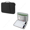 For 12.9-13 inch Laptop Portable Nylon Twill Texture Bag(Black)