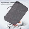 For 12.9-13 inch Laptop Portable Sheepskin Texture Leather Bag(Grey)