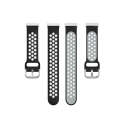 For Fitbit Versa 4 / Sense 2 Dual Color Silicone Watch Band(Black Gray)