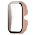For Amazfit GTS4 Mini PC + Tempered Glass Integrated Protective Watch Case(Pink)