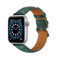 Genuine Leather Watch Band For Apple Watch Series 8&7 41mm / SE 2&6&SE&5&4 40mm / 3&2&1 38mm(Green)