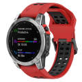 For Garmin Enduro / Coros Vertix 2 26mm Quick Release Double Row Silicone Watch Band(Red Black)