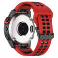 For Garmin Enduro / Coros Vertix 2 26mm Quick Release Double Row Silicone Watch Band(Red Black)