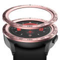 For Samsung Galaxy Watch5 Pro 45mm E Style Dial Steel Protective Frame(Rose Pink)